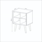 Mesa De Canto 4 Nichos Natural/off White E1720 - Tecno Mobili