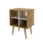 Mesa De Canto 4 Nichos Natural/off White E1720 - Tecno Mobili