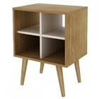 Mesa De Canto 4 Nichos Natural/off White E1720 - Tecno Mobili