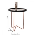 Mesa De Canto Alamanda Com Espelho Preto/bronze - Jb Bechara