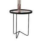 Mesa De Canto Alamanda Com Espelho Preto/preto - Jb Bechara