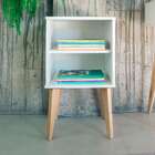 Mesa De Canto Ballerina 1 Prateleira Branco - Falkk