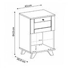 Mesa De Canto Decor 1 Gaveta Carvalho - Pnr Móveis