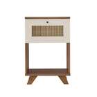 Mesa De Canto Decor 1 Gaveta Cinamomo/off White - Artely Móve