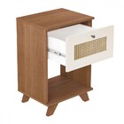 Mesa De Canto Decor 1 Gaveta Cinamomo/off White - Artely Móve