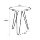 Mesa De Canto Duo Lisboa Ferro Preto Tampo Branco