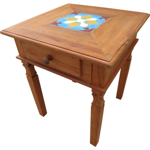 Mesa De Canto Elis Em Madeira De Demolição - Cód 2377