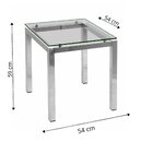 Mesa De Canto Em Aço 54 X 59 Cm Design Moderno Cromado