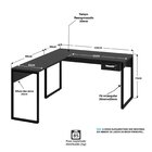 Mesa De Canto Em L Escrivaninha Com 1 Gaveta 135cm Industrial