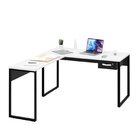 Mesa De Canto Em L Escrivaninha Com 1 Gaveta Industrial 120x1