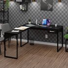 Mesa De Canto Em L Escrivaninha Com 1 Gaveta Industrial 135x1
