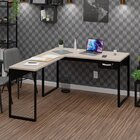 Mesa De Canto Em L Escrivaninha Com Gaveta Industrial 135x150