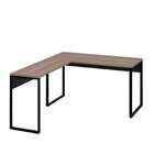 Mesa De Canto Em L Escrivaninha Industrial 120x150cm Nogal