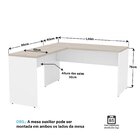 Mesa De Canto Em L Para Escritório 140x150cm Tampo 3cm Carval