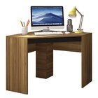 Mesa De Canto Em L Para Escritório Recta  Lamina Mel/preto