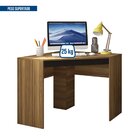 Mesa De Canto Em L Para Escritório Recta  Lamina Mel/preto