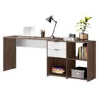 Mesa De Canto Escrivaninha Em L Notavel Com 2 Gavetas 3 Porta