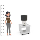 Mesa De Canto Índia Branco - Politorno