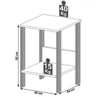 Mesa De Canto Industrial 1 Prateleira 100% Mdf Off White/frei