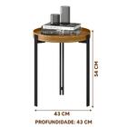 Mesa De Canto Industrial Nature Fosco Mônaco Linea Brasil