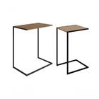 Mesa De Canto Kit 2 Peças Vermont/preto 27895 - Artesano