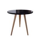 Mesa De Canto Lateral Apoio Pé Palito Redonda Retrô Lais Pret