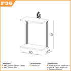 Mesa De Canto Lateral Decorativa Provence Industrial D03 Frei