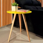 Mesa De Canto Lateral E Apoio Sala Quarto Pé Palito 44 Cm Ama