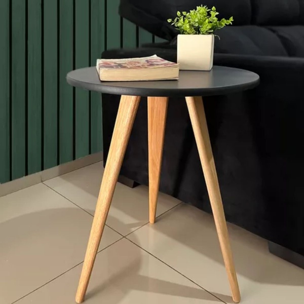 Mesa De Canto Lateral E Apoio Sala Quarto Pé Palito 68 Cm Pre