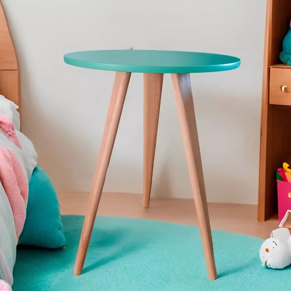 Mesa De Canto Lateral E Apoio Sala Quarto Pé Palito 68 Cm Ver