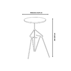 Mesa De Canto Lateral Mesinha Bambino Base Cobre E Tampo Bran