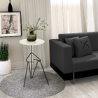 Mesa De Canto Lateral Mesinha Bambino Base Preto E Tampo Off