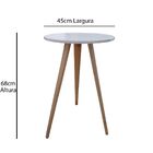 Mesa De Canto Lateral Pé Palito Redonda Retrô Karina Branco 6