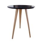 Mesa De Canto Lateral Pé Palito Redonda Retrô Lais Preto 56 Cm