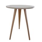 Mesa De Canto Lateral Pé Palito Retrô Lais Off White 56 Cm