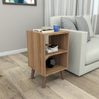 Mesa De Canto Linha Retrô Appunto 2 Nichos Castanho Appunto