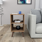 Mesa De Canto Linha Retrô Appunto 2 Nichos Castanho Appunto