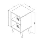 Mesa De Canto Linha Retrô Appunto 2 Nichos Castanho Appunto