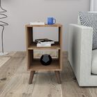 Mesa De Canto Linha Retrô Appunto 2 Nichos Castanho Appunto