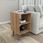 Mesa De Canto Linha Retrô Appunto 2 Nichos Castanho Appunto