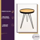 Mesa De Canto Luna Sem Borda Em Madeira Pinus - 35cm