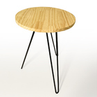 Mesa De Canto Luna Sem Borda Em Madeira Pinus - 35cm