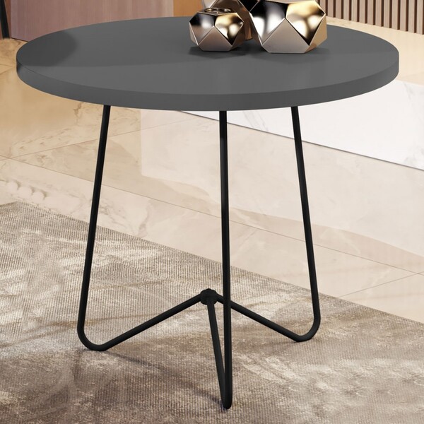 Mesa De Canto Luxo 100% Mdf Onix/preto 8005 - Jb Bechara
