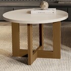 Mesa De Canto Luxo 100% Mdf Pérola/nature 8001 - Jb Bechara