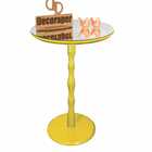 Mesa De Canto Monopé Com Espelho 45cm - Amarela - 60cm