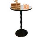 Mesa De Canto Monopé Com Espelho 45cm - Preta - 60cm