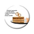 Mesa De Canto Monopé Com Espelho 45cm - Preta - 60cm