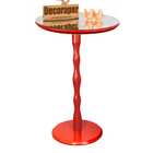 Mesa De Canto Monopé Com Espelho 45cm - Vermelha - 70cm