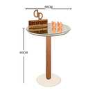 Mesa De Canto Monopé Com Espelho 50cm - Branca - 60cm
