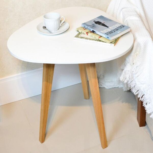 Mesa De Canto Munique Branco - Falkk